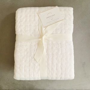 Pottery Barn Pickstitch Euro Sham - White